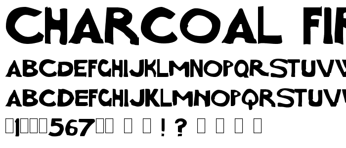 Charcoal first font